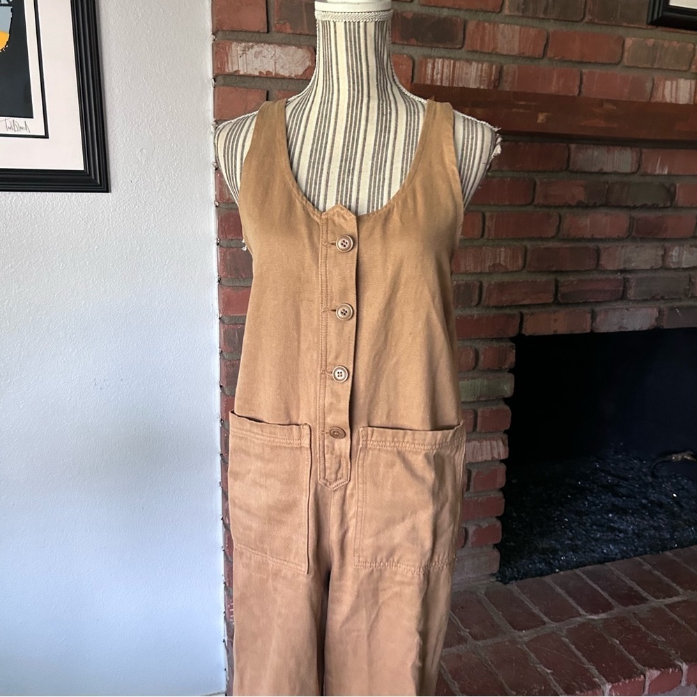 Jungmaven Button Front Jumper In Coyote Tan Sz Xs - image 3